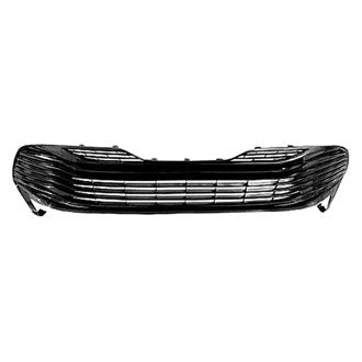 TOYOTA CAMRY 2018 GRILLE LOWER GLOSSY BLACK BAR STYLE W/O SENSOR L/LE TO1036183